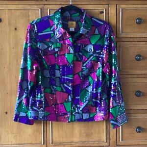 Ruby Rd Multi Colored (Jean Style) Jacket Woman’s Size 8